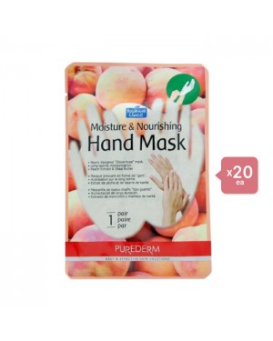 PUREDERM Moisture & Nourishing Hand Mask – Peach – 1pair (20ea) Set